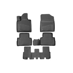 Коврики салона 3D Novline HYUNDAI Santa Fe 7 мест 2021г-