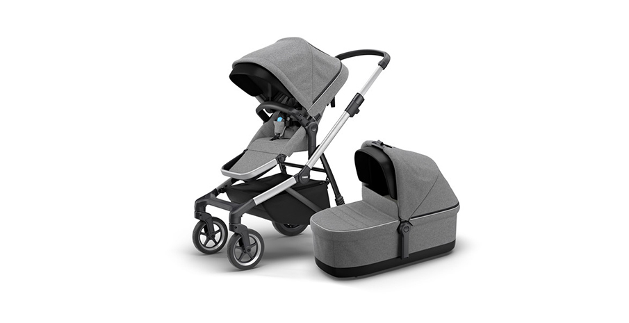 Детская коляска Thule Sleek Grey Melange+ люлька