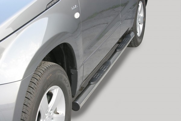 Пороги SUZUKI Grand Vitara круглый хром